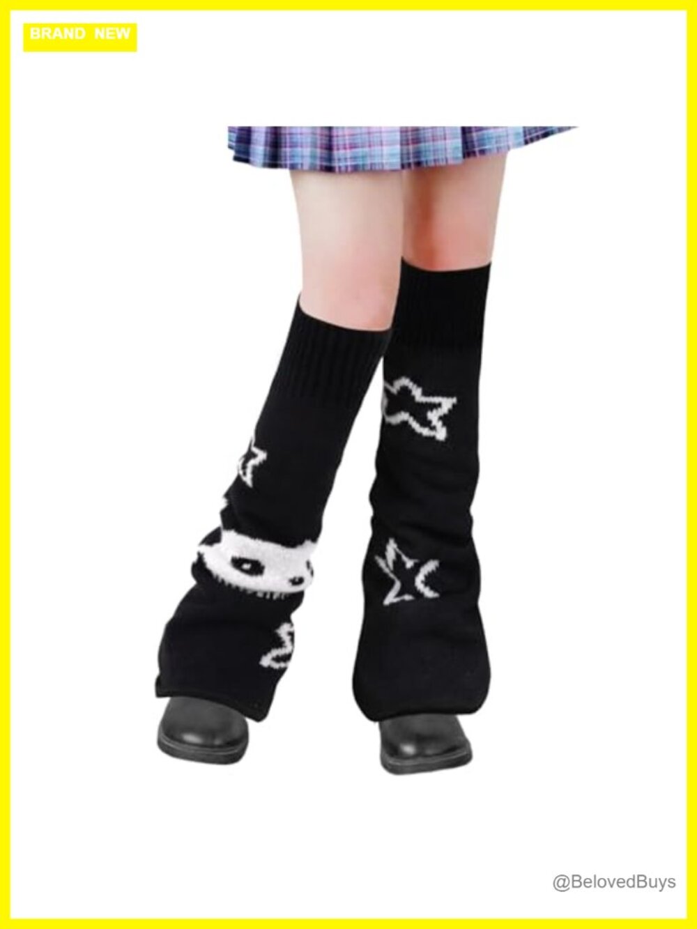 Acrylic Kawaii Baggy Leg Warmers Star Skull Goth Emo Harajuku